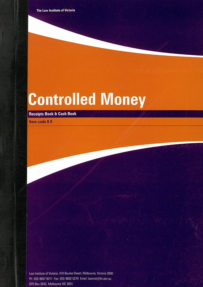 8.9 Trust Controlled Money Receipt Book: UGR 62