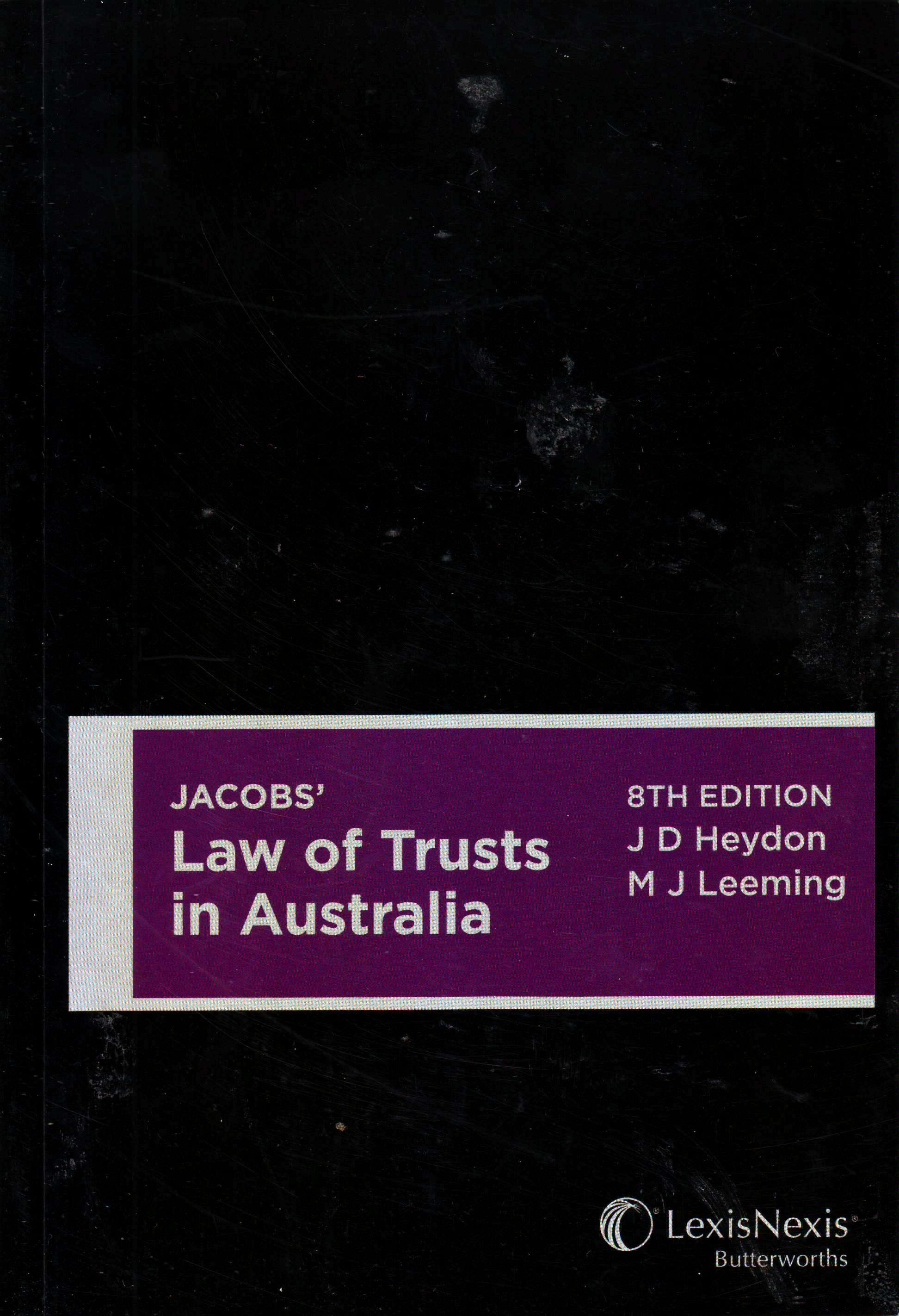 Jacobs’ Law of Trusts in Australia e8 (softcover)