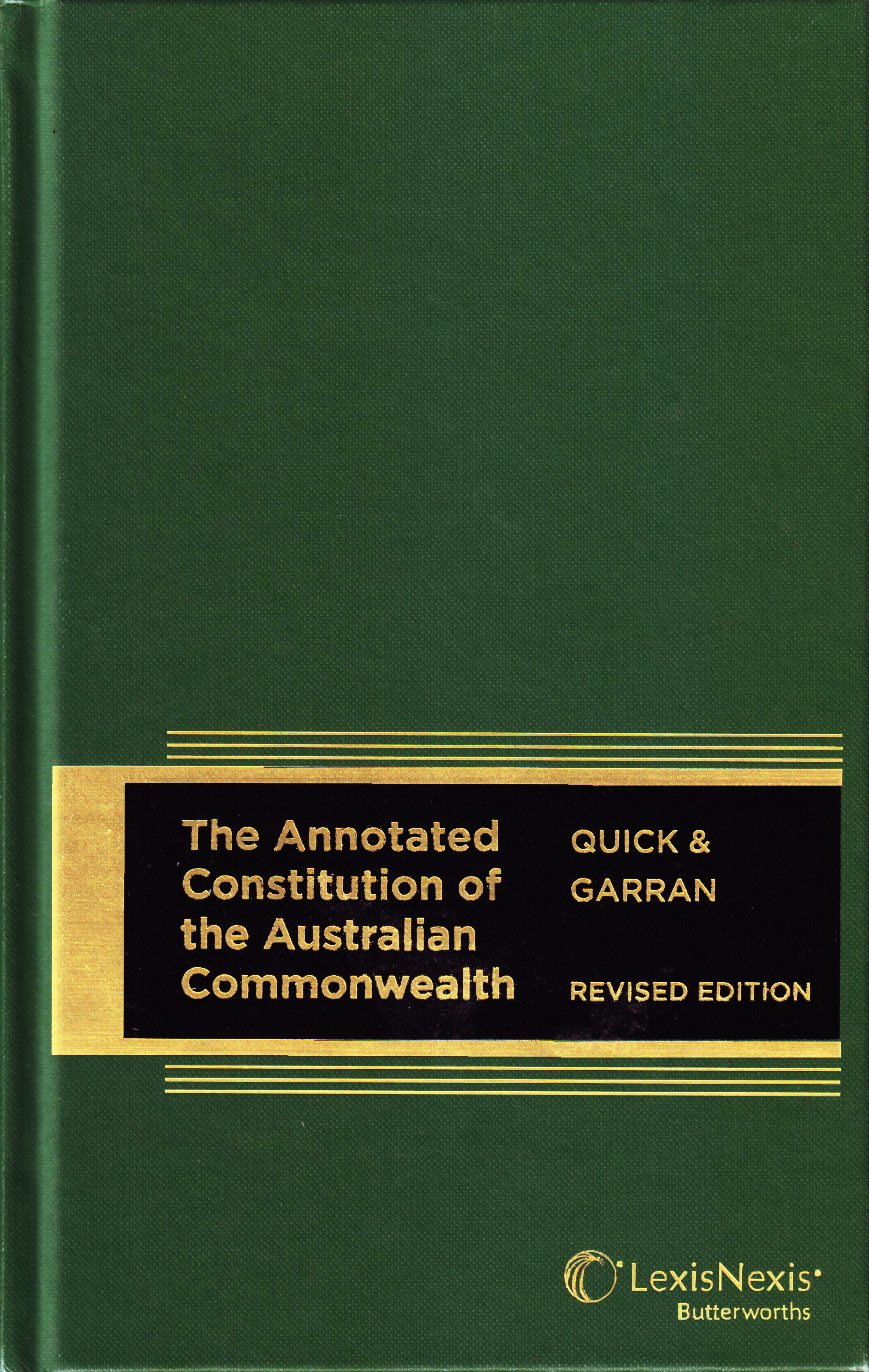 Annotated Constitution of the Australian Commonwealth, The (