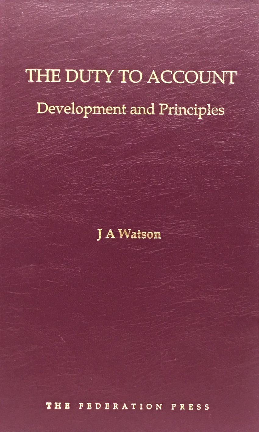 The Duty to Account - Development and Principles