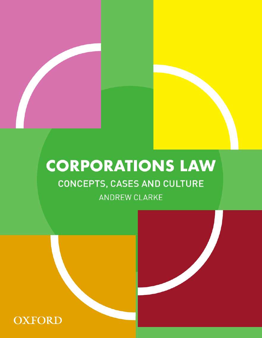 Corporations Law: Concepts, Cases and Culture