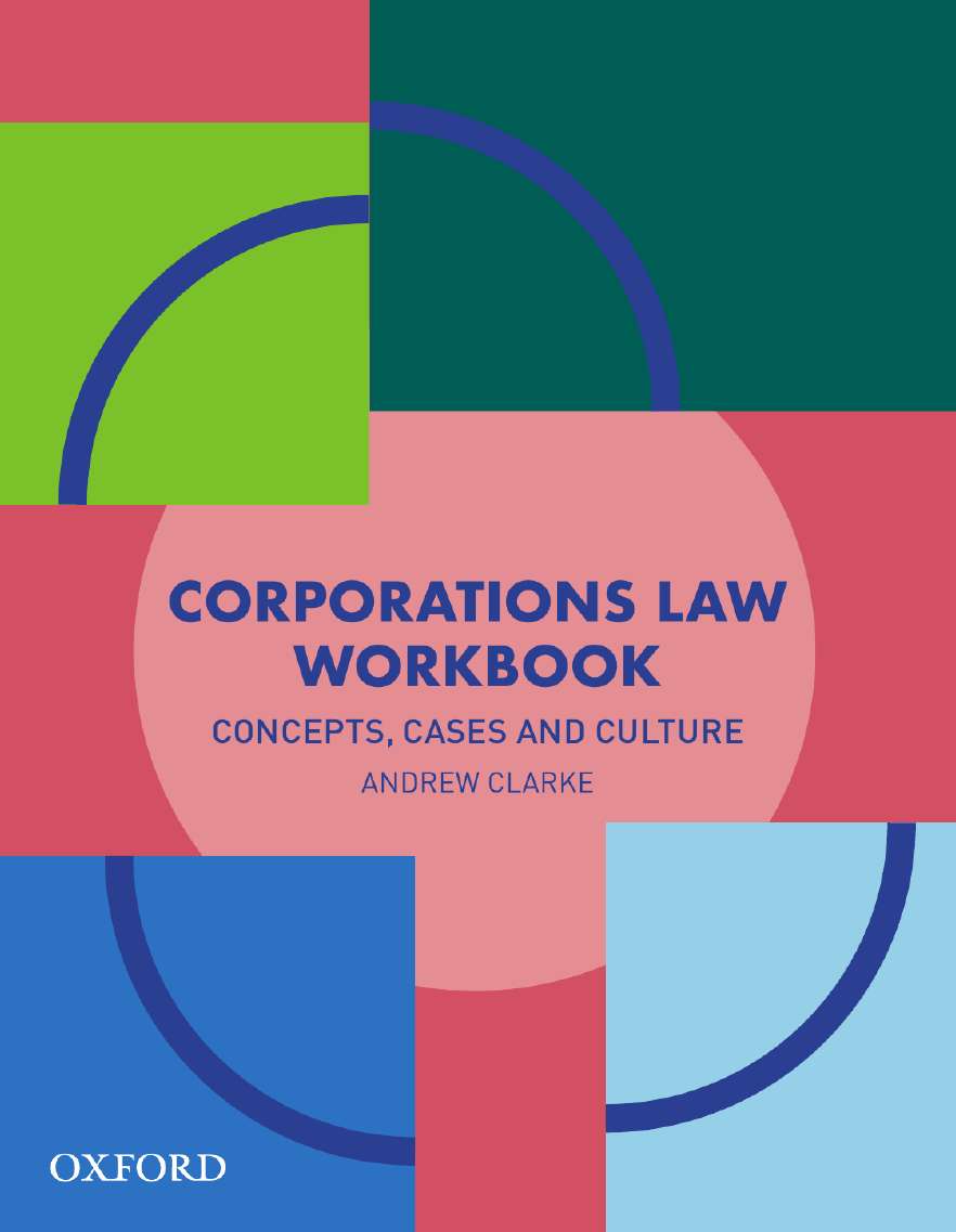 Corporations Law Workbook: Concepts, Cases and Culture